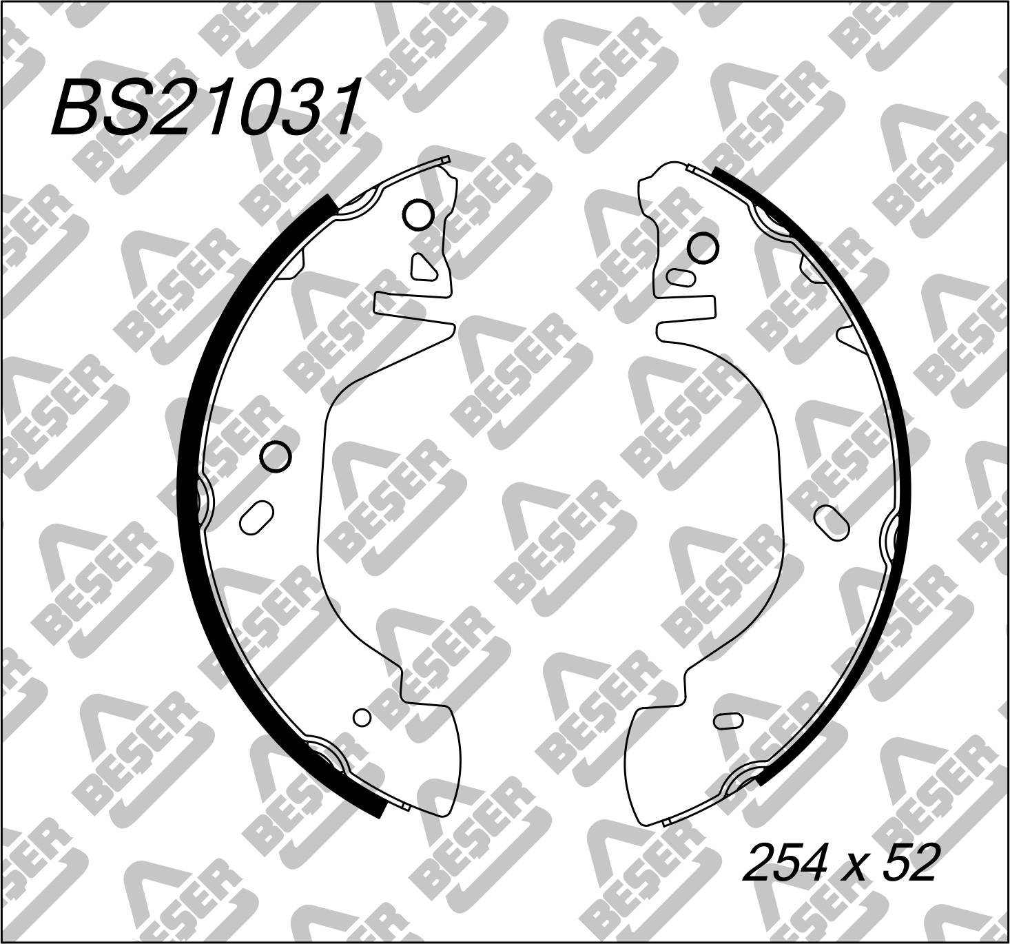 PABUCLU BALATA ARKA +1mm KALIN (203X38mm)