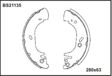 PABUCLU BALATA ARKA +1mm KALIN (203X38mm)