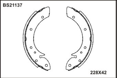 PABUCLU BALATA ARKA +1mm KALIN (203X38mm)