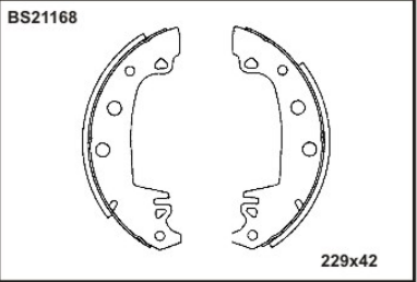 PABUCLU BALATA ARKA +1mm KALIN (203X38mm)