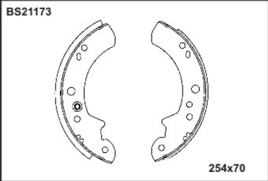 PABUCLU BALATA ARKA +1mm KALIN (203X38mm)