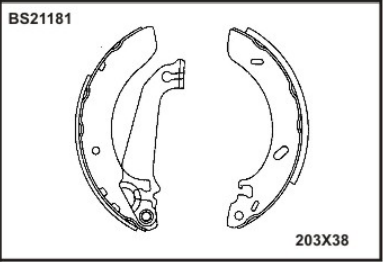 PABUCLU BALATA ARKA +1mm KALIN (203X38mm)