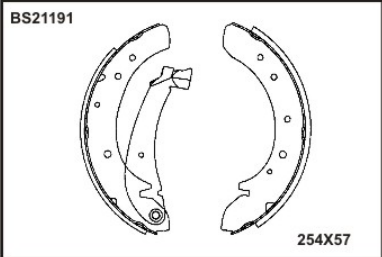 PABUCLU BALATA ARKA +1mm KALIN (203X38mm)