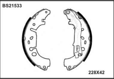 PABUCLU BALATA ARKA (228,6X42,3mm)