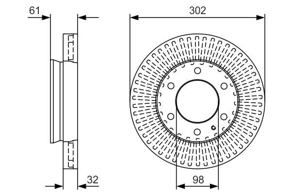 ON DISK AYNA (278mm) FOCUS C.MAX 04>VOLVO S40