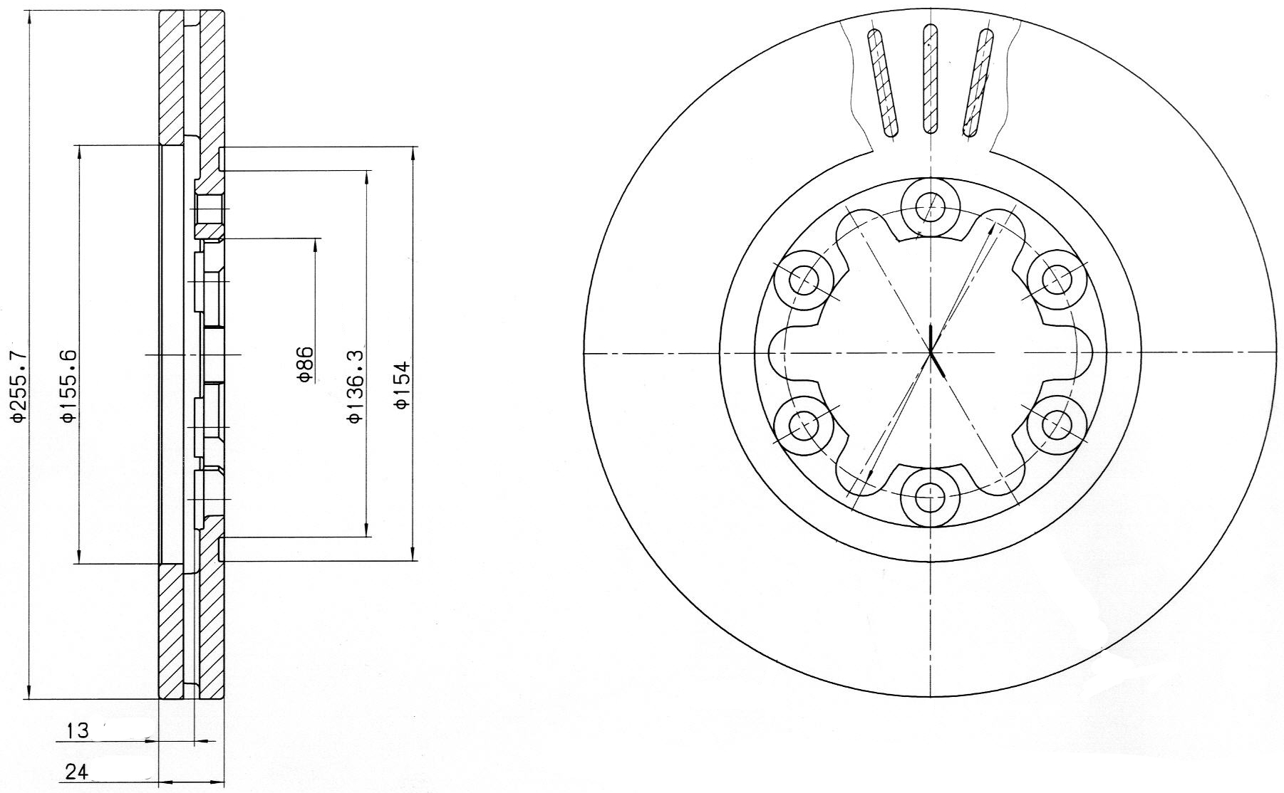 FREN DISK ON HAVALI (255,7mm)