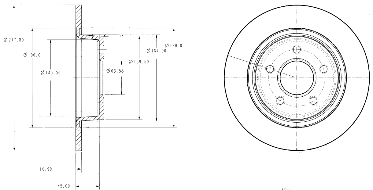 FREN DISK ARKA DUZ (278mm)