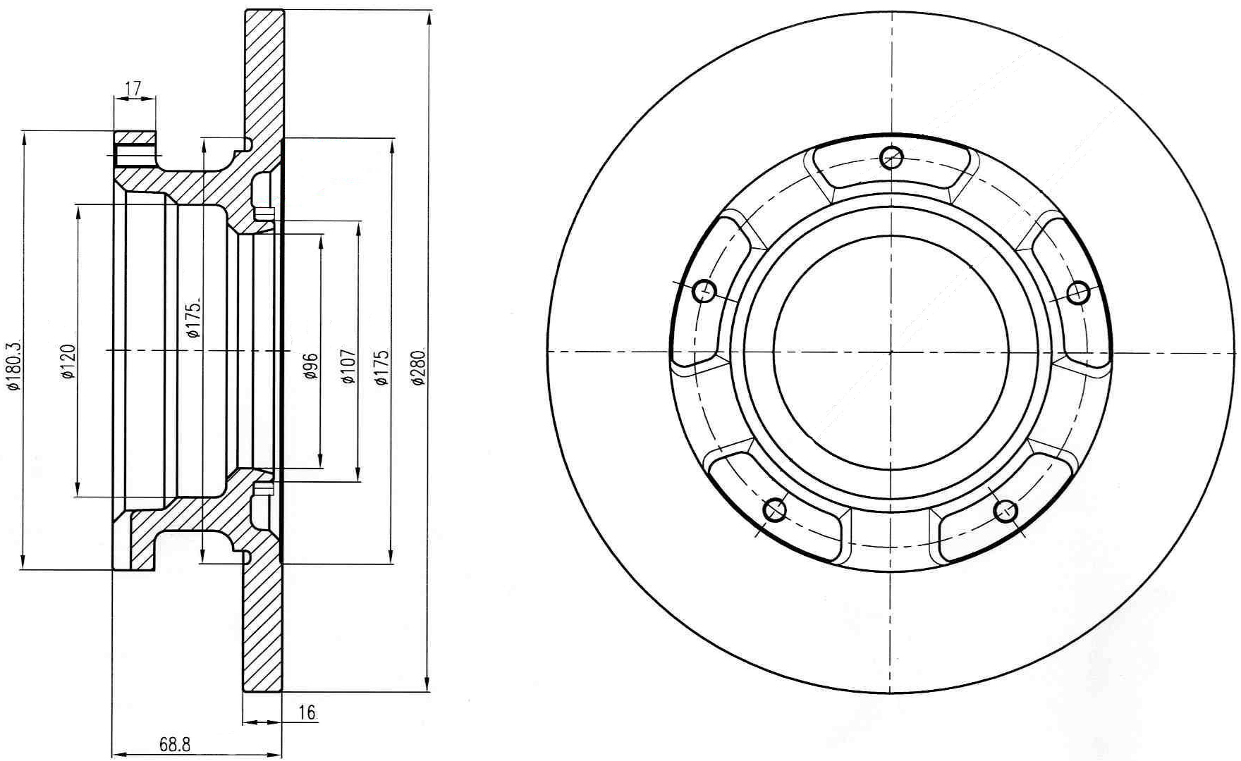 FREN DISK ARKA DUZ (280mm)