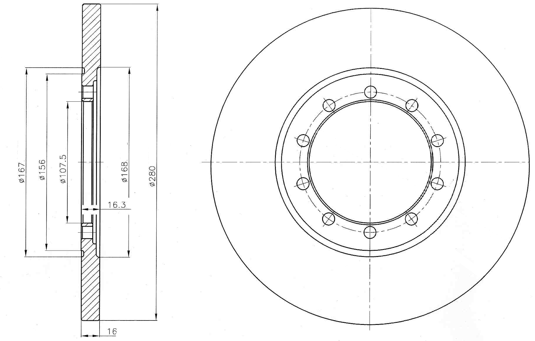 FREN DISK ARKA DUZ (280mm)