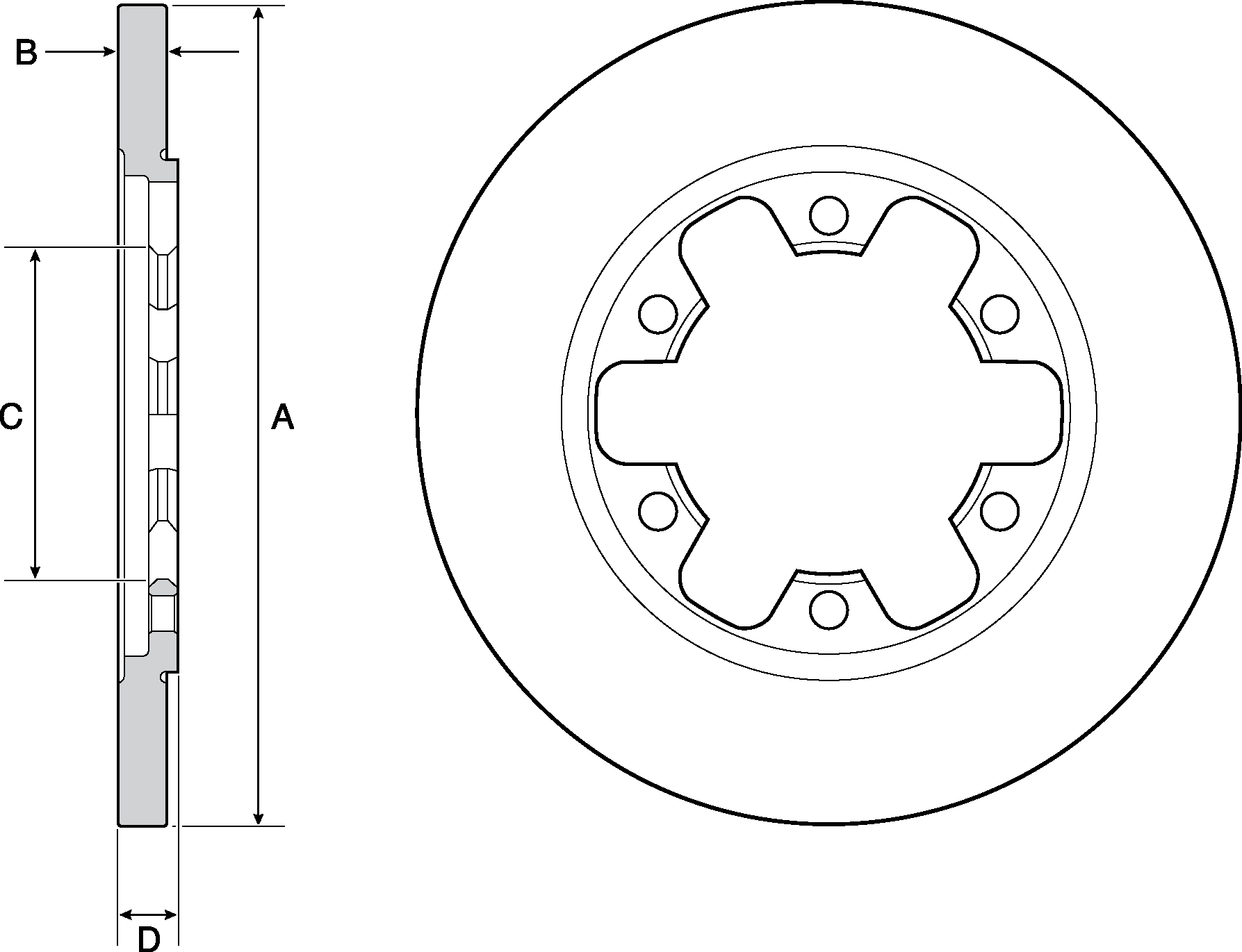 FREN DISK ARKA DUZ (308mm)