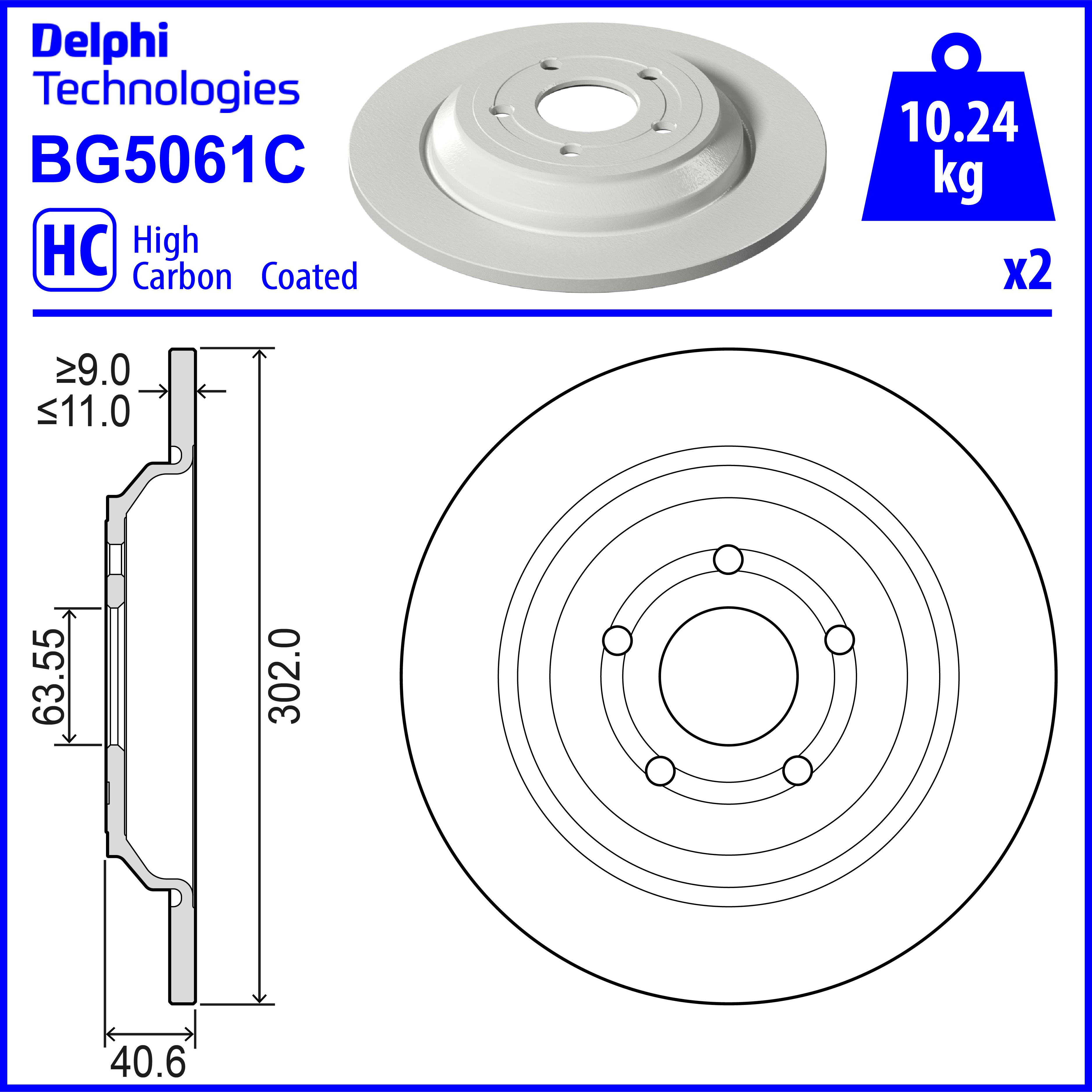 FREN DISK ARKA (302 MM) FOCUS KUGA 18>