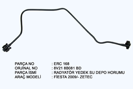 RADYATOR EK SU DEPO HORTUMU FIESTA 1.4 TDCI 02>