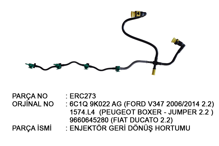 ENJEKTOR GERI DONUS BORUSU V.347 2.2TDCI 06>