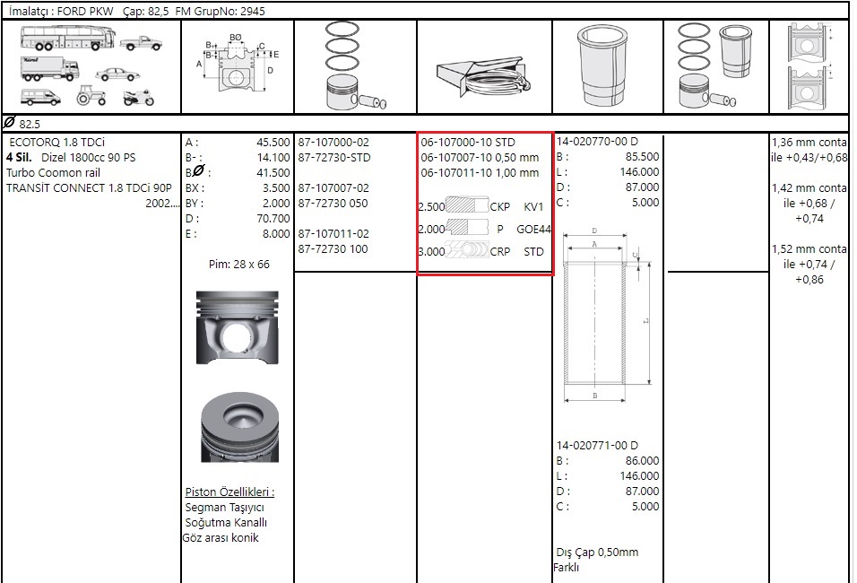 SEGMAN STD 86.00(O.C) V.184 2.0V.347 2.2 BOXER 2.2