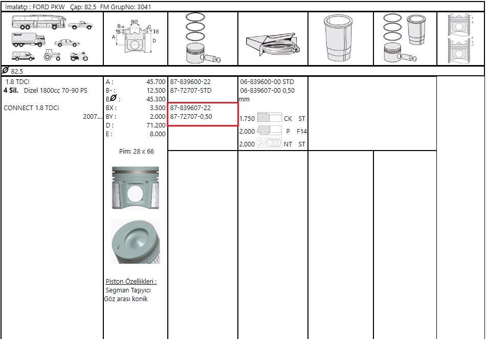 PISTON SEGMAN (82,50) (Y.SEVIYE) CONNECT 90PS 07>