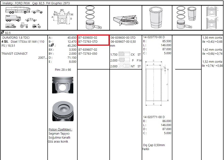 SEGMAN STD 86.00(O.C) V.184 2.0V.347 2.2 BOXER 2.2