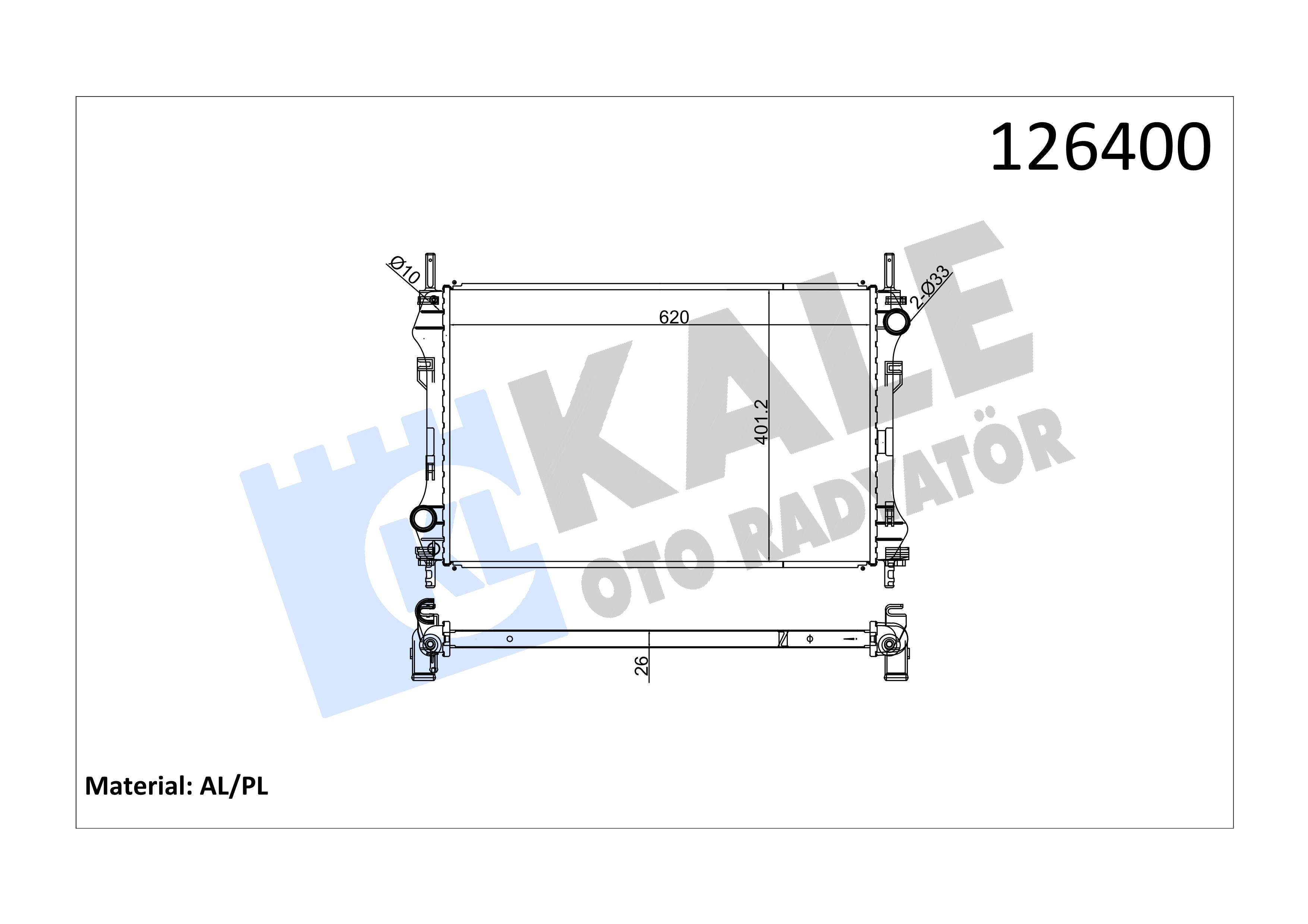 RADYATOR Brazing 26mm C.MAX FOCUS 1.6 TDCI BNZ 04>