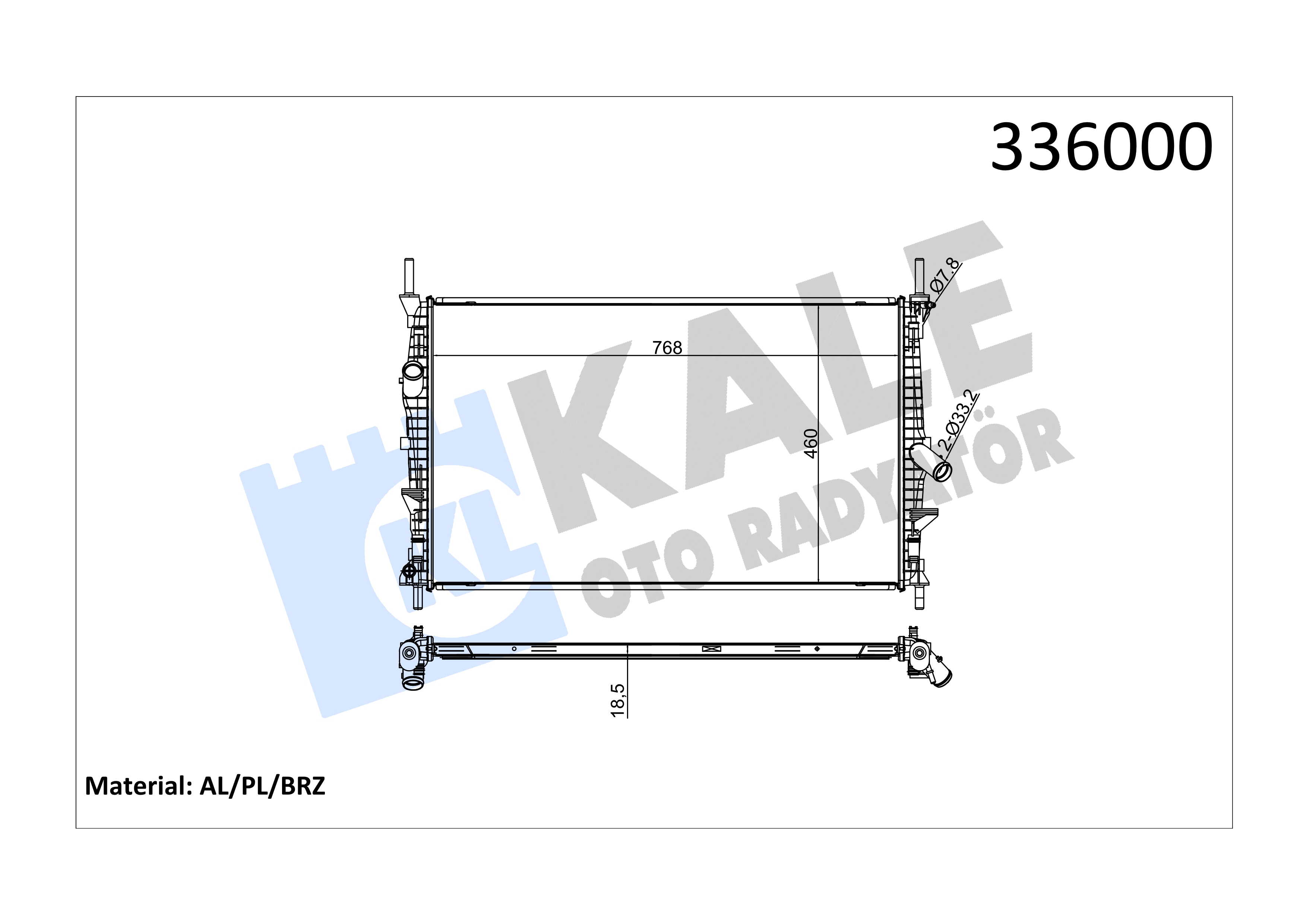 RADYATOR ( Brazing ) MONDEO 1.6/2.0TDCI 07>14