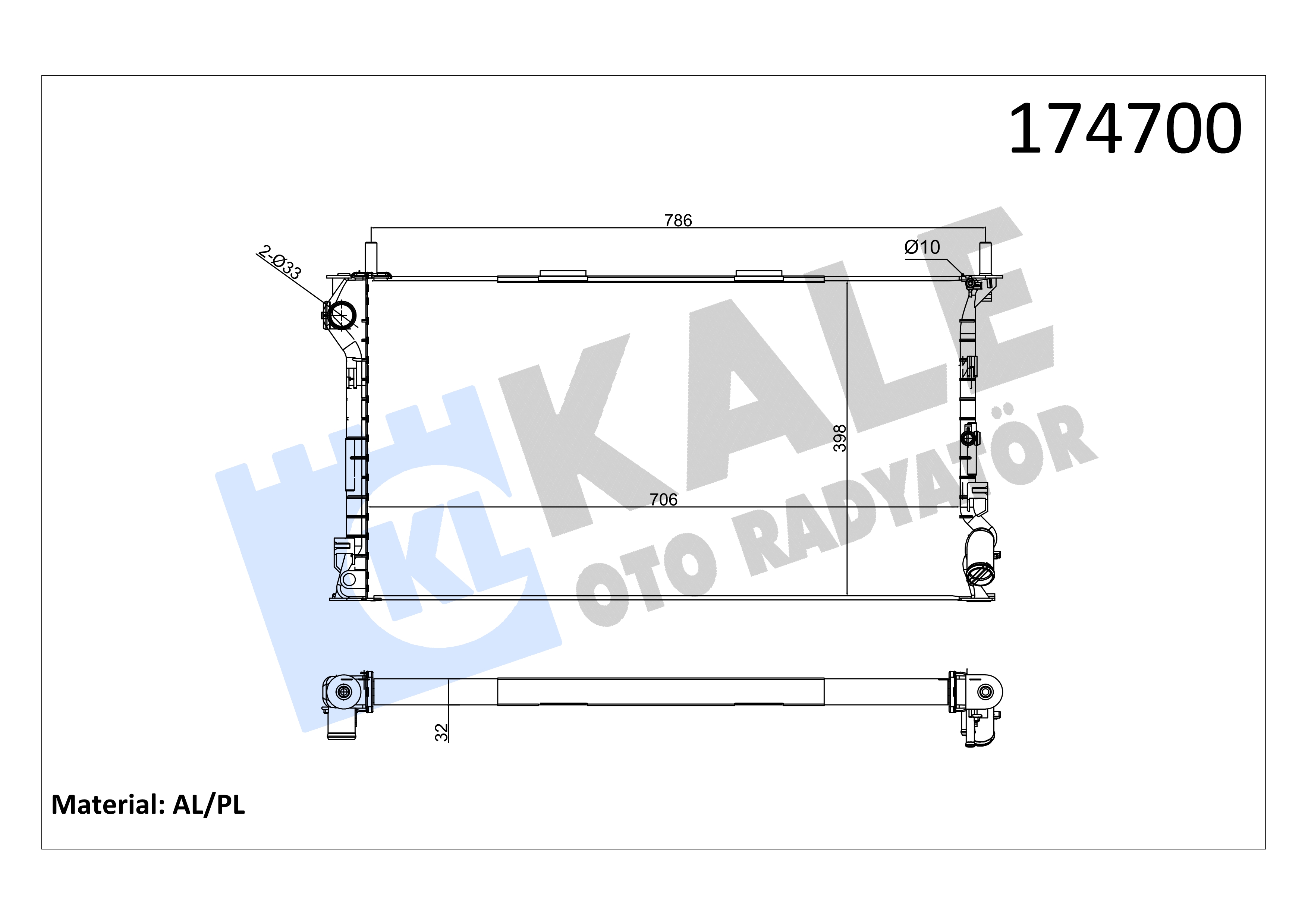 RADYATOR ( mekanik ) C.MAX FOCUS 1.6 TDCI BNZ 04>