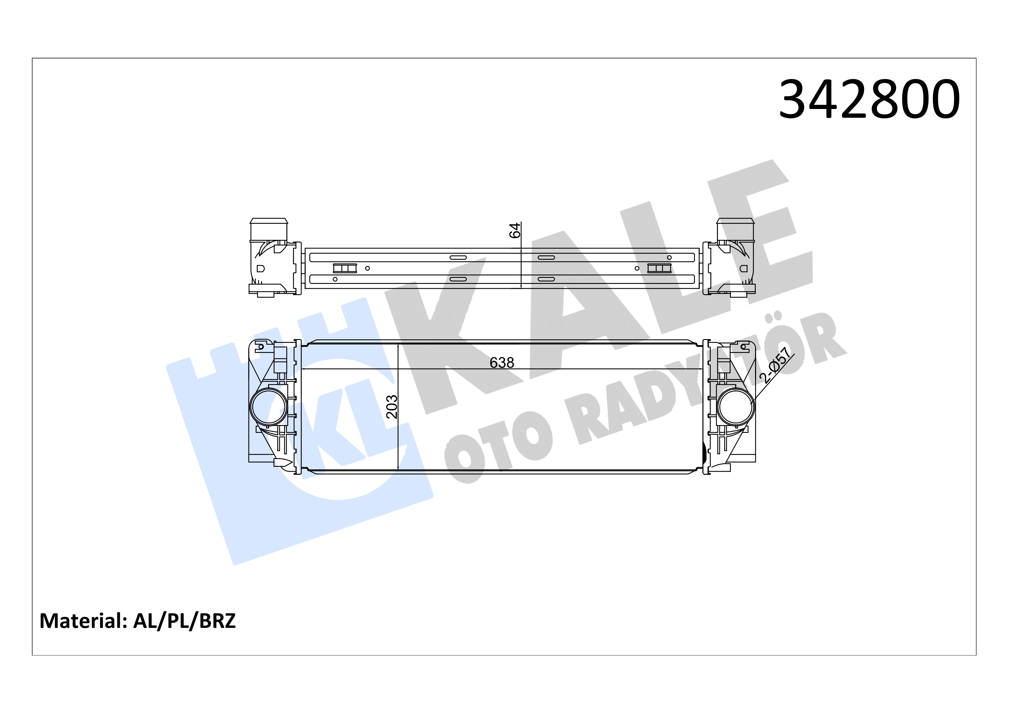 TURBO RADYATORU (INTERCOOLER) CRAFTER 06> 2.5TDI