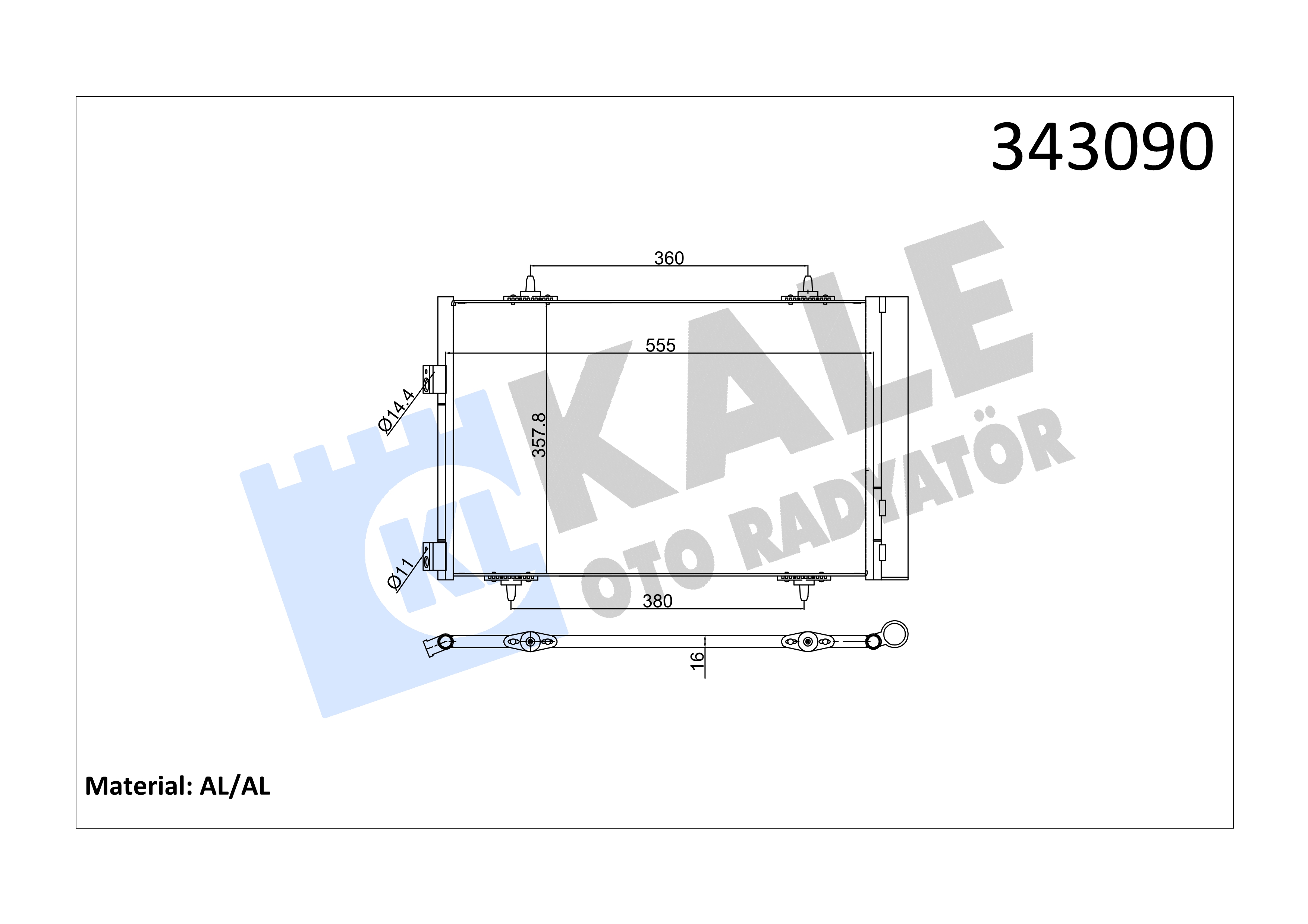 KLIMA RADYATOR C5X7-P.508 1.6HDI 2.0 HDI