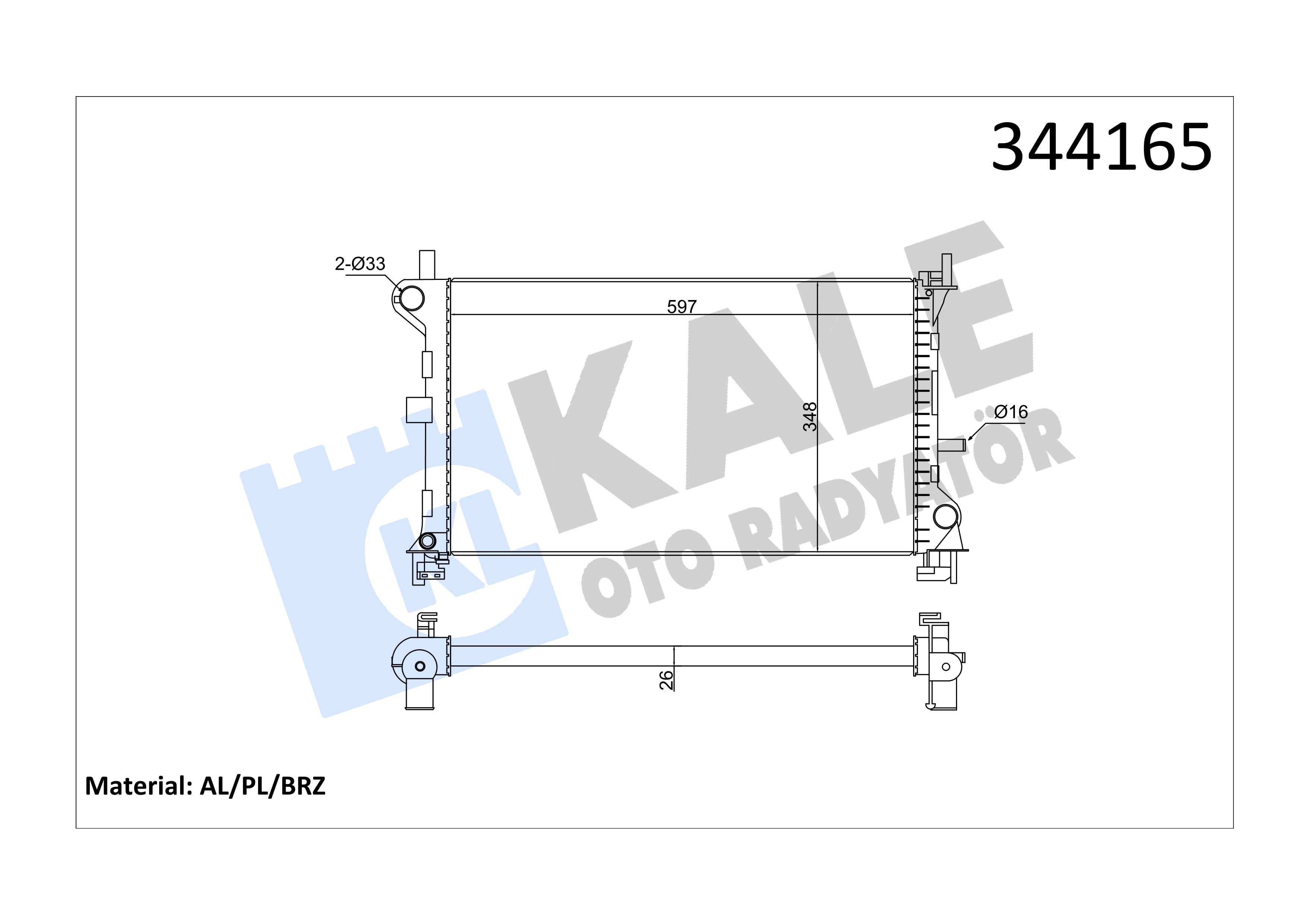 RADYATOR Brazing (+AC) FOCUS 1.6 ZETEC-S 98>04