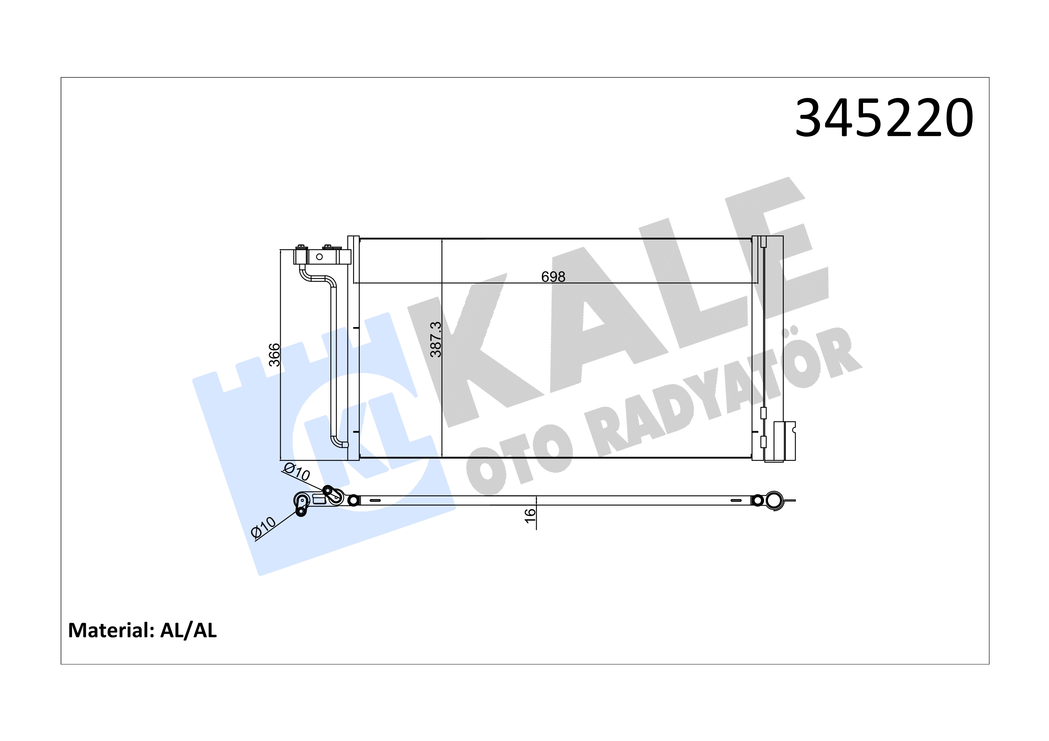 KLIMA RADYATORU( Brazing) FOCUS 1.6 DURATECH12>