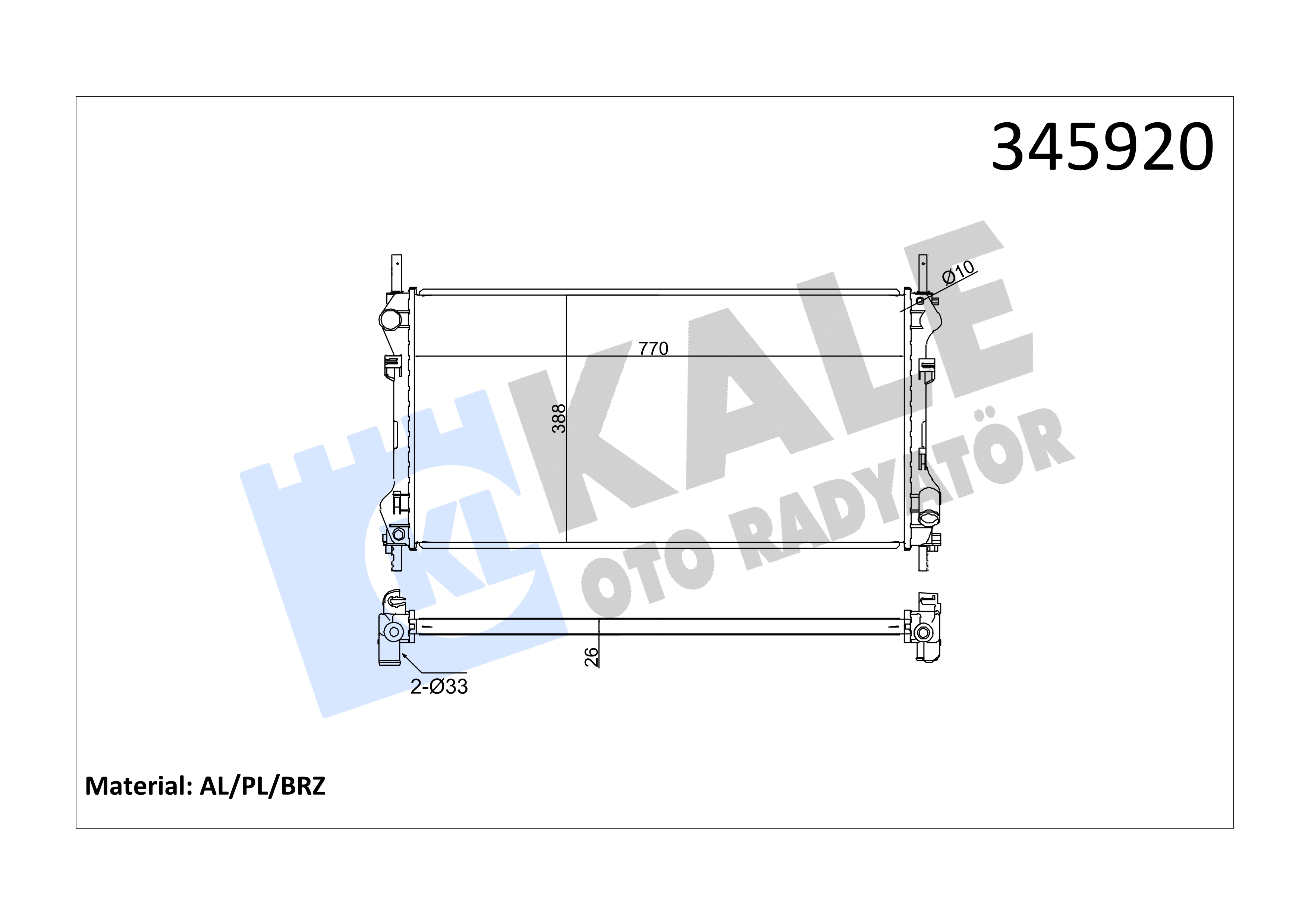 RADYATOR (BRAZING) TRANSIT V.362 2.2 CUSTOM 12>