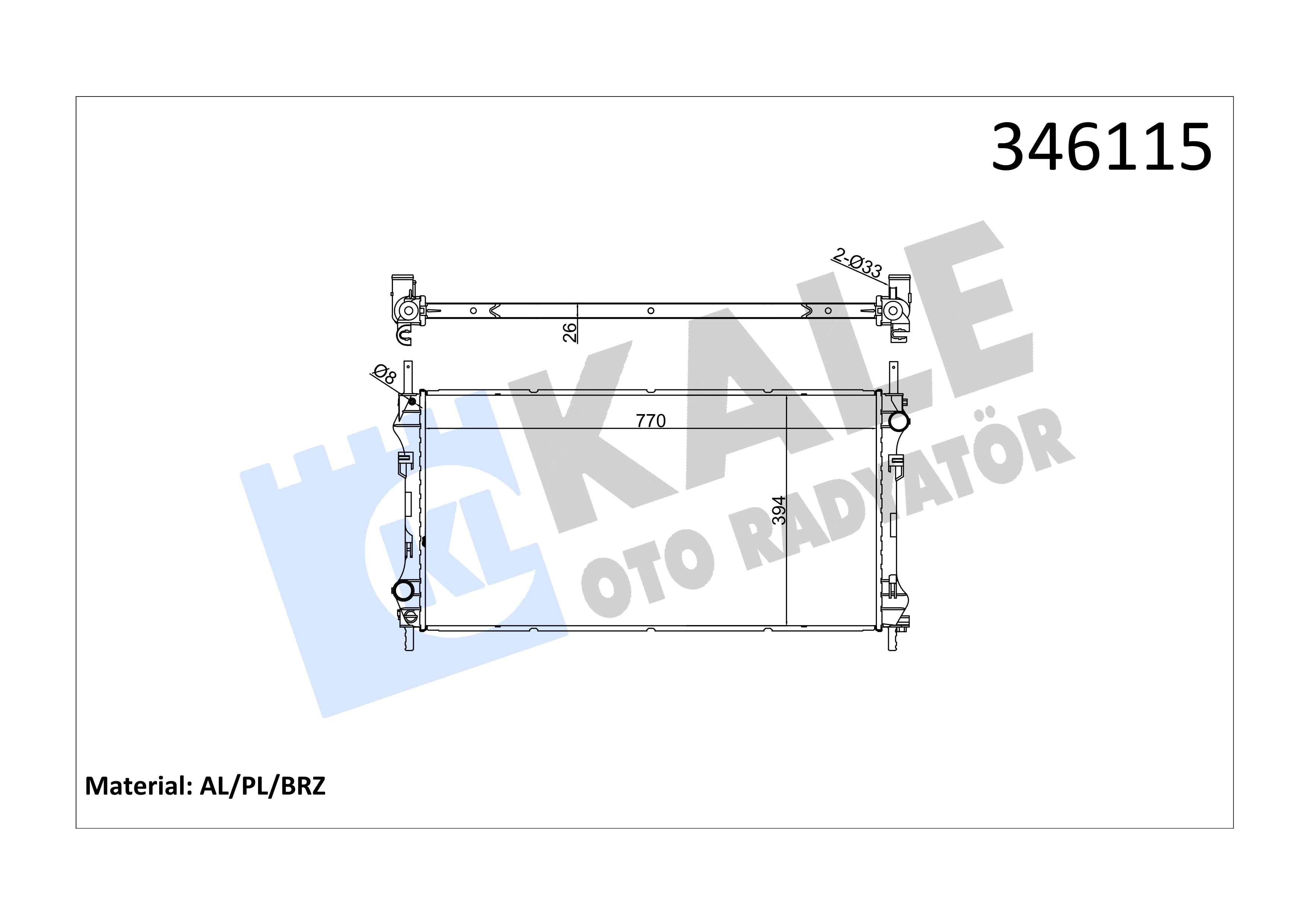 RADYATOR (BRAZING) TRANSIT V.362 2.2 CUSTOM 12>