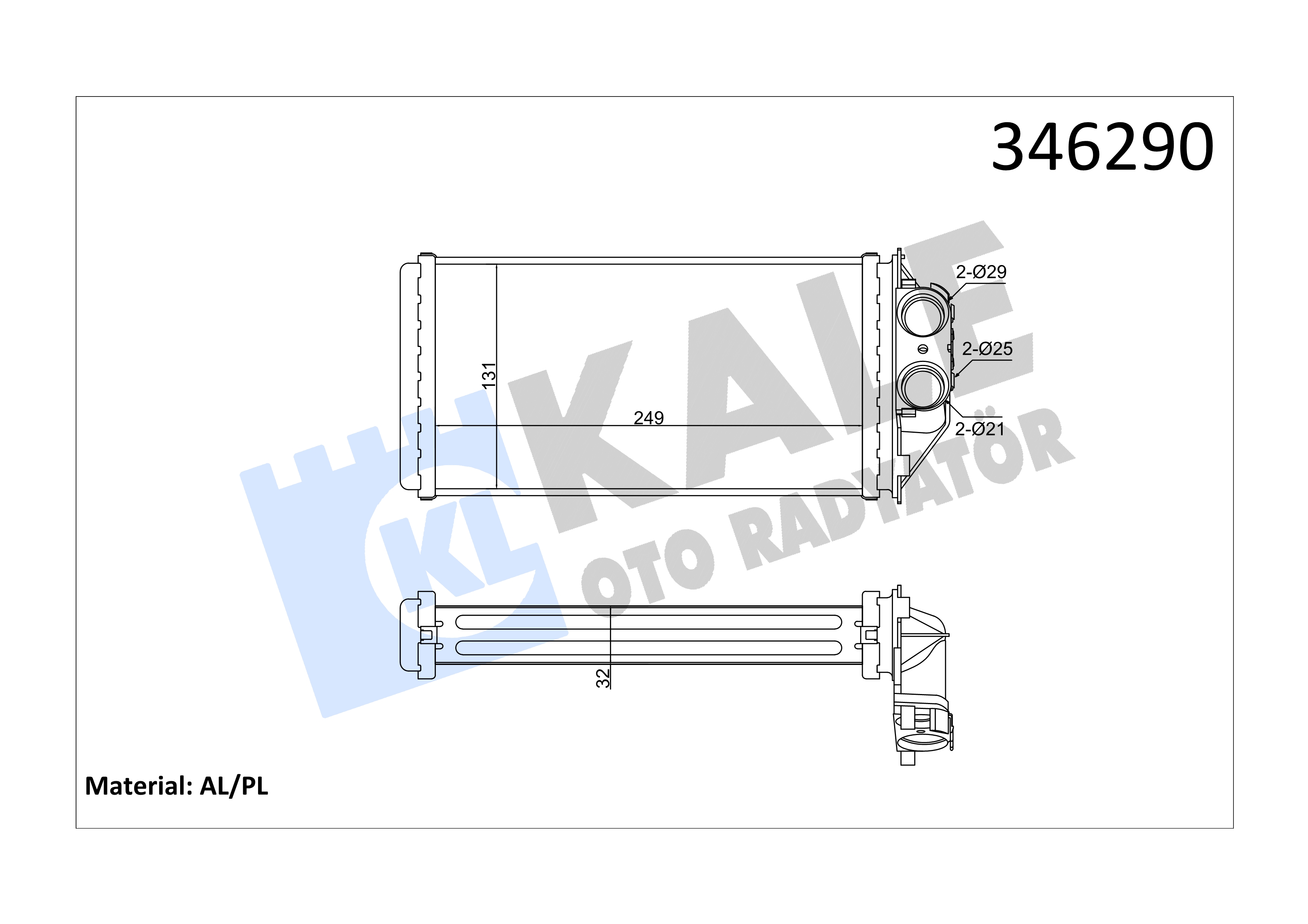 RADYATOR P.301-207-208-2008-C ELYES-C2-C3-C4-DS3