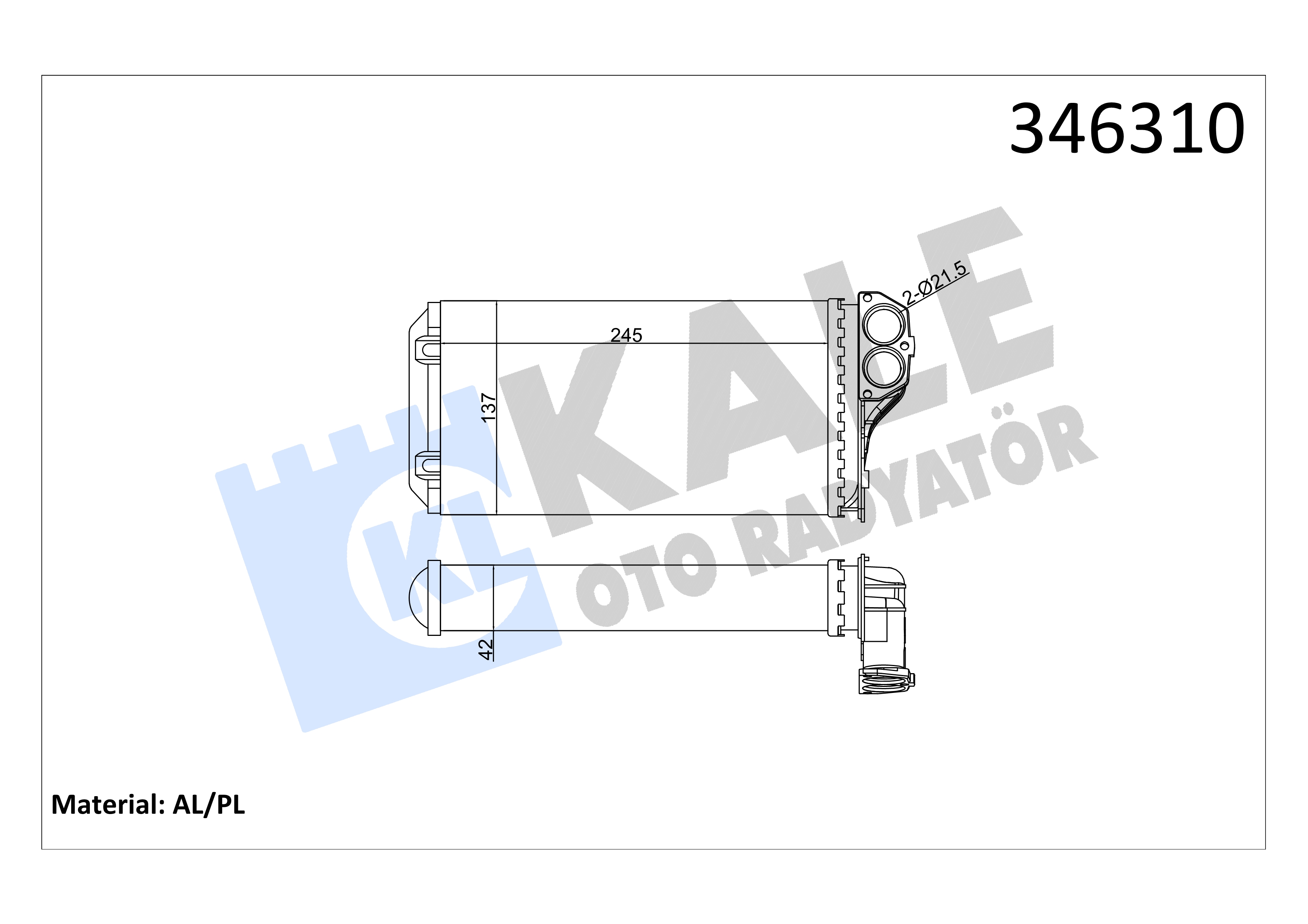 KALORIFER RADYATOR P.307 OTOMATIK KLIMA