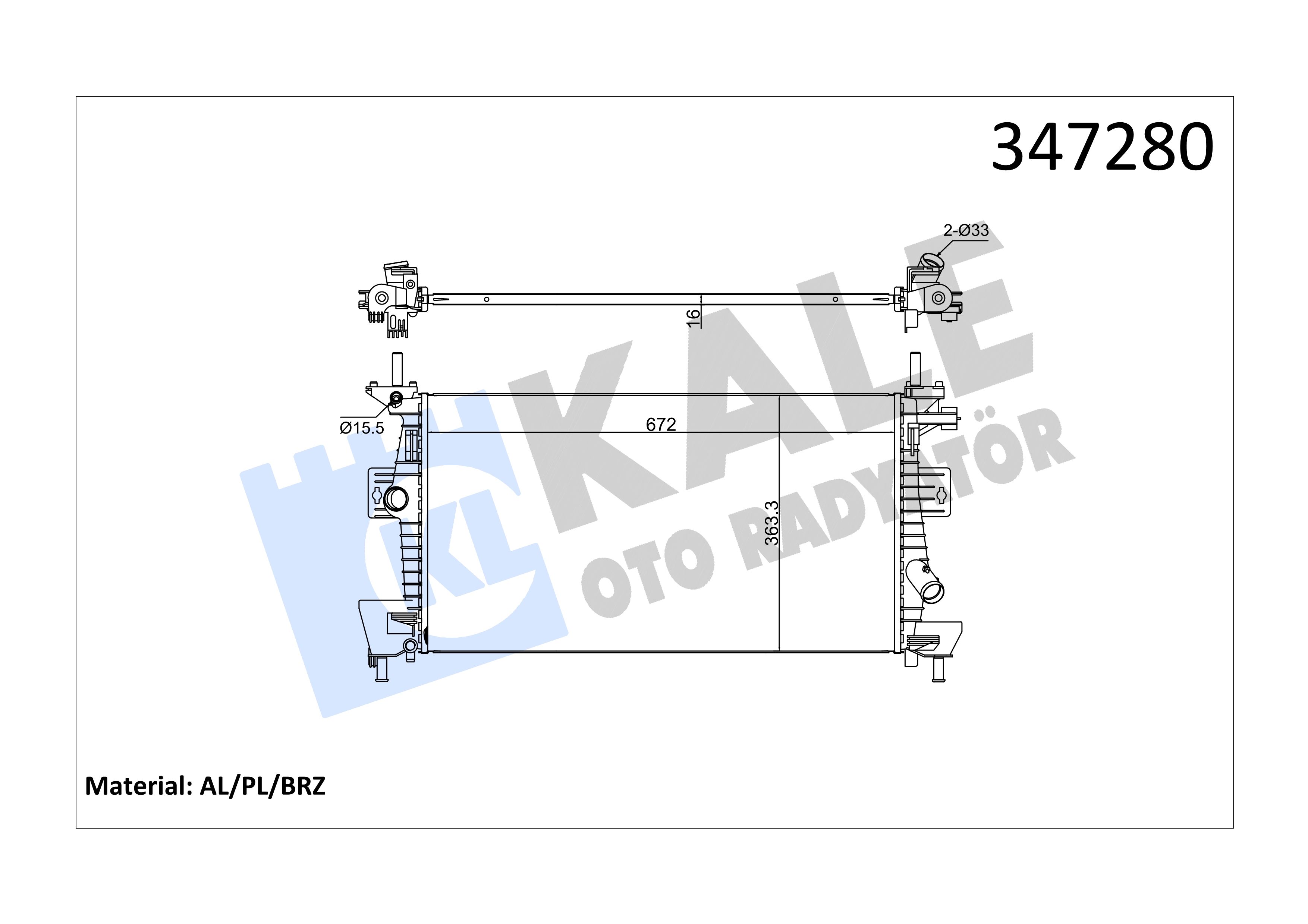 RADYATOR (BRAZING) TRANSIT V.362 2.2 CUSTOM 12>