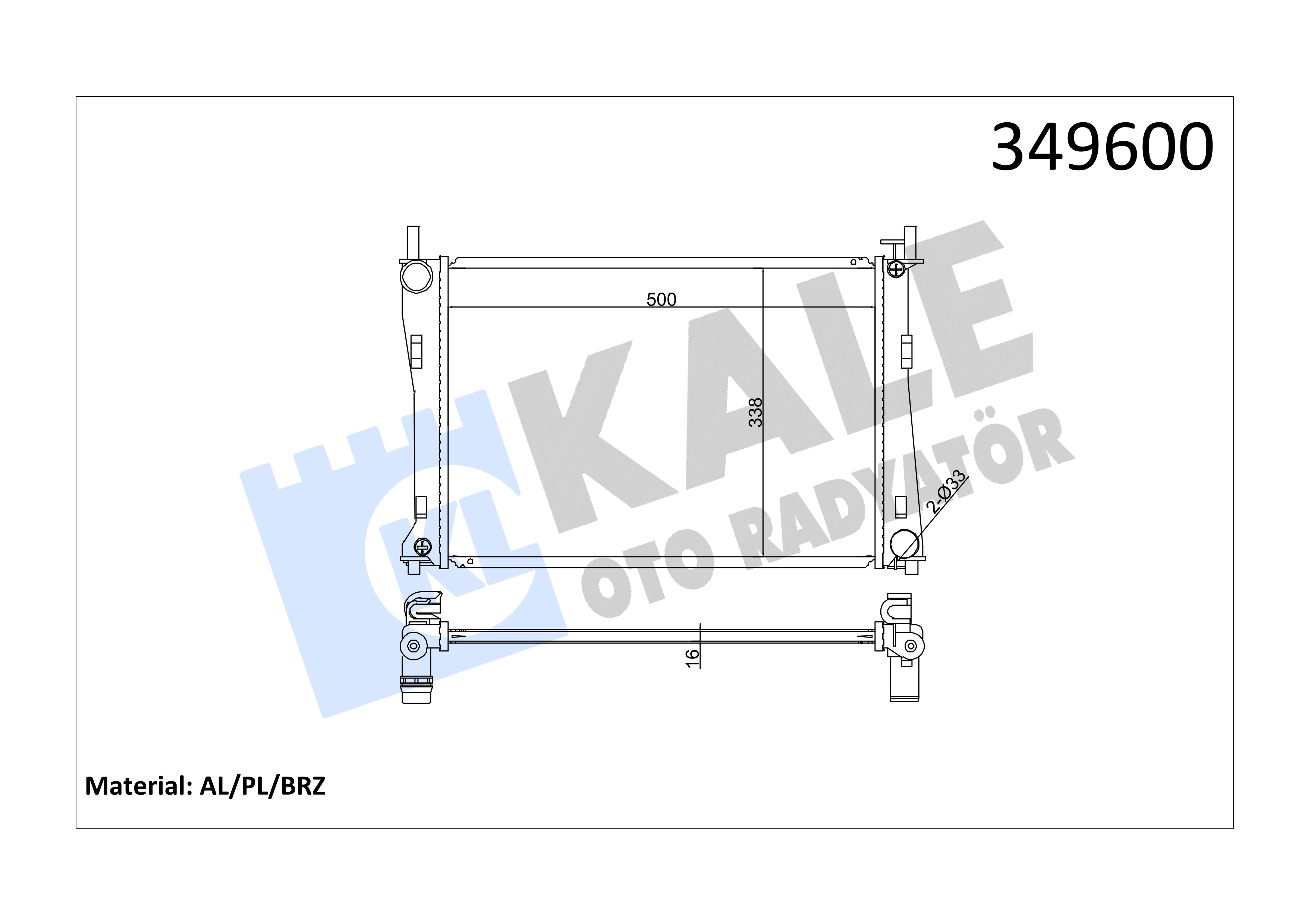 RADYATOR ( Brazing ) MONDEO 1.6/2.0TDCI 07>14