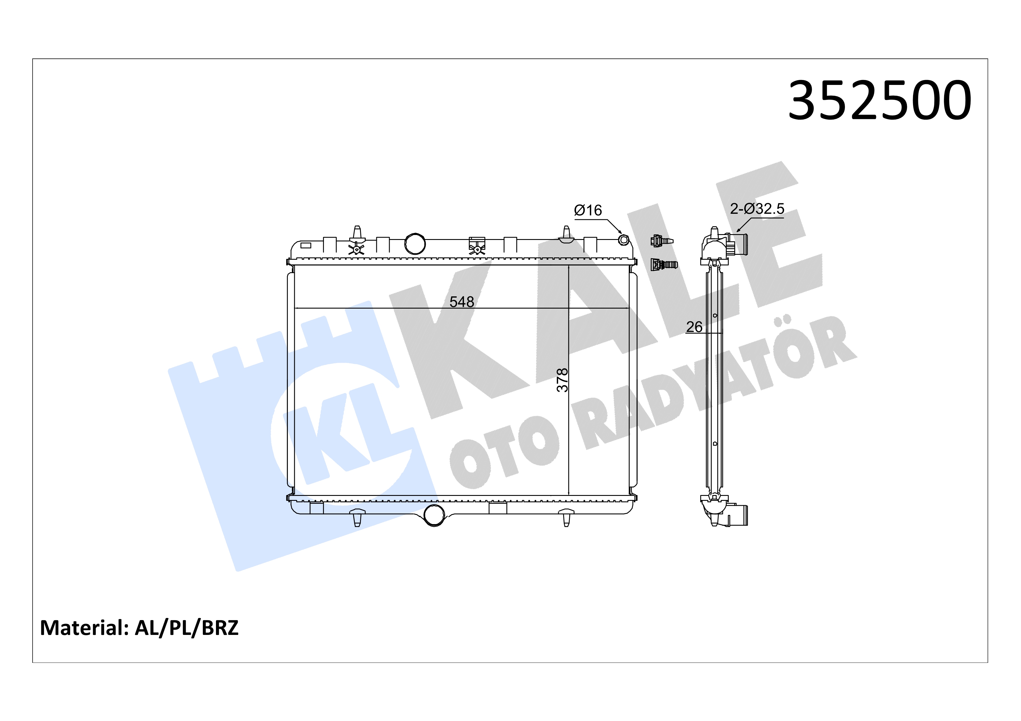 RADYATOR P.301-207-208-2008-C ELYES-C2-C3-C4-DS3