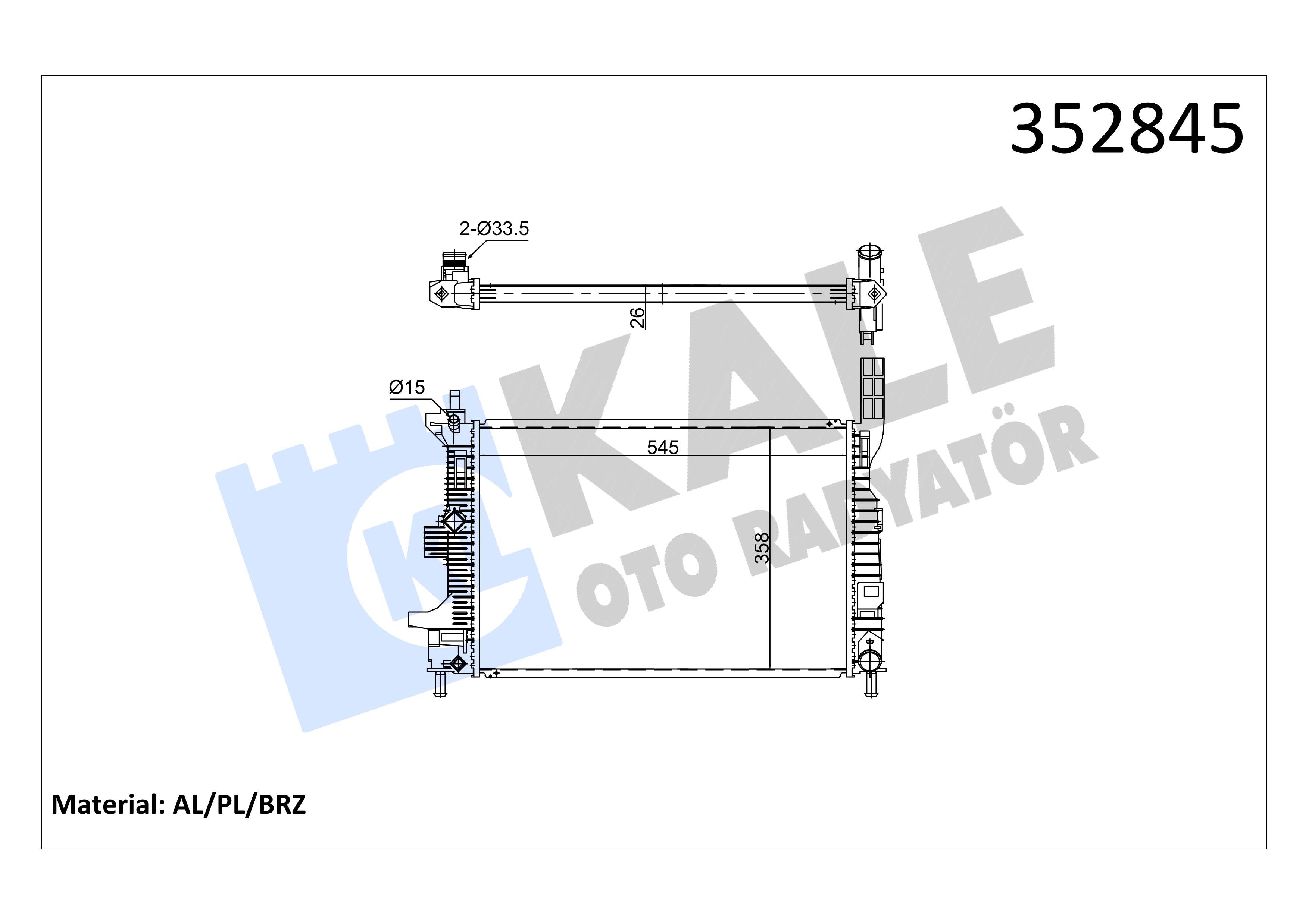 RADYATOR (BRAZING) TRANSIT V.362 2.2 CUSTOM 12>