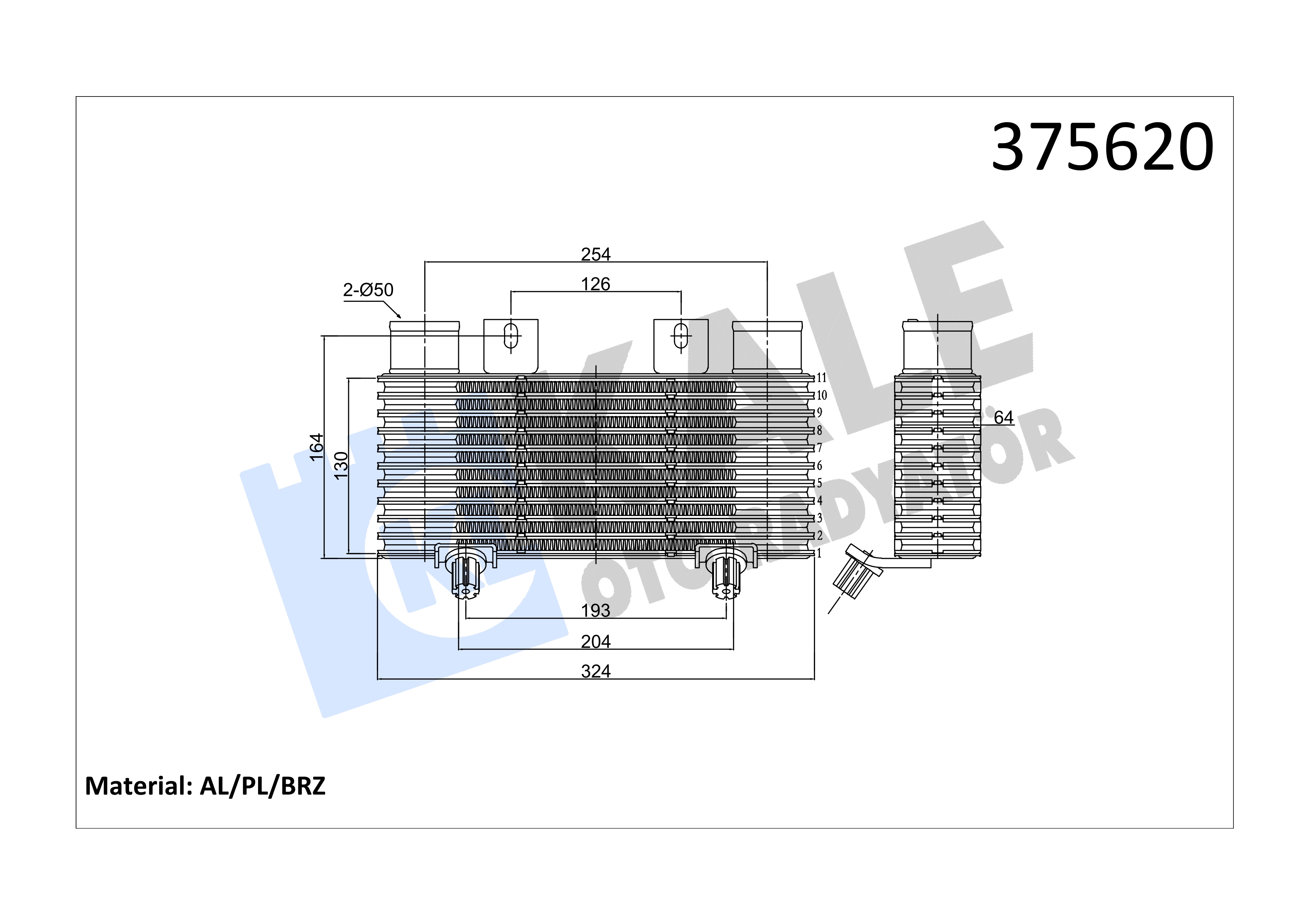 TURBO RADYATORU (INTERCOOLER) RANGER 2.5TD 02>06