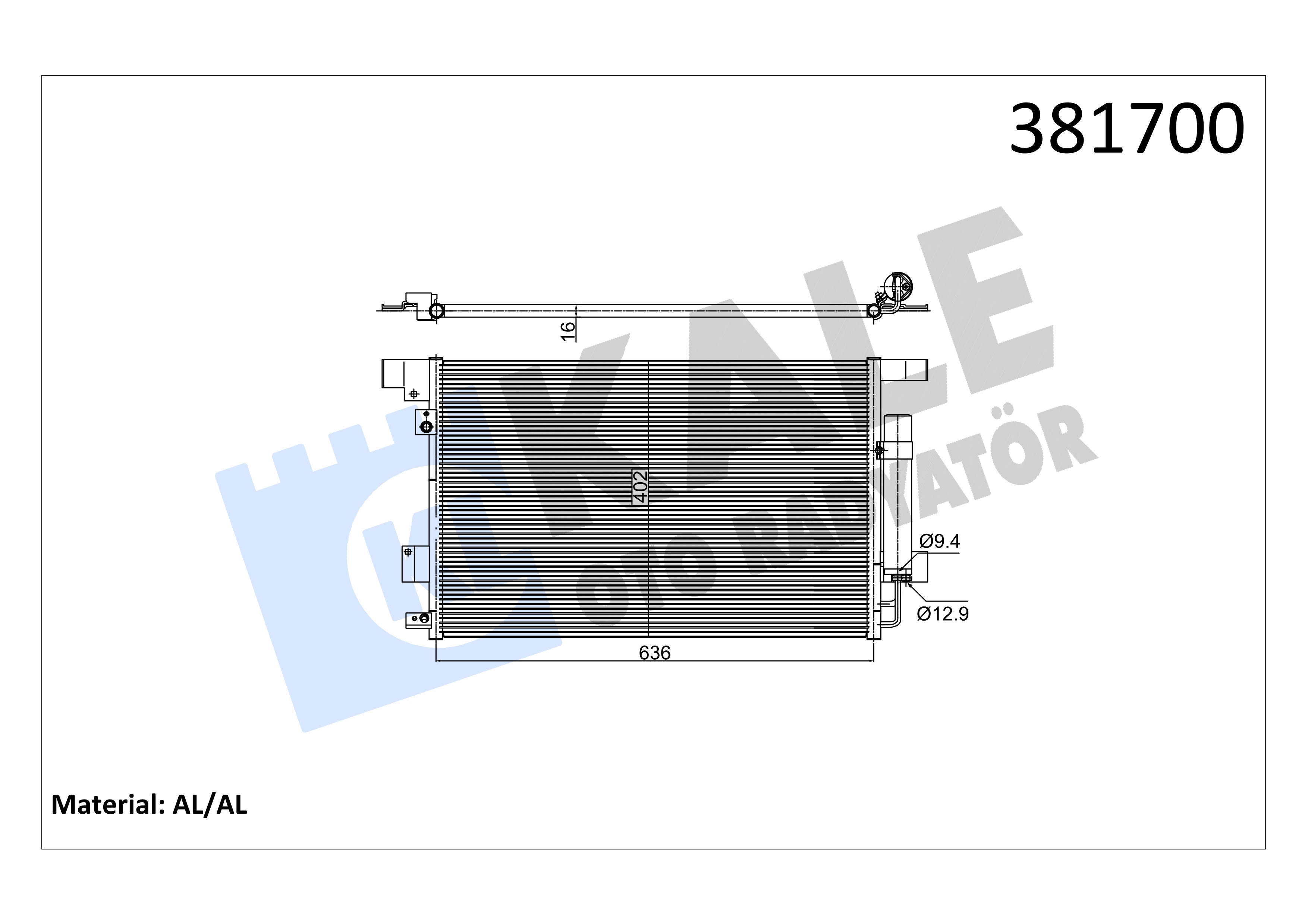 KLIMA KONDENSERI P4007-P4008-C4 AIRCROSS-C CROSSER