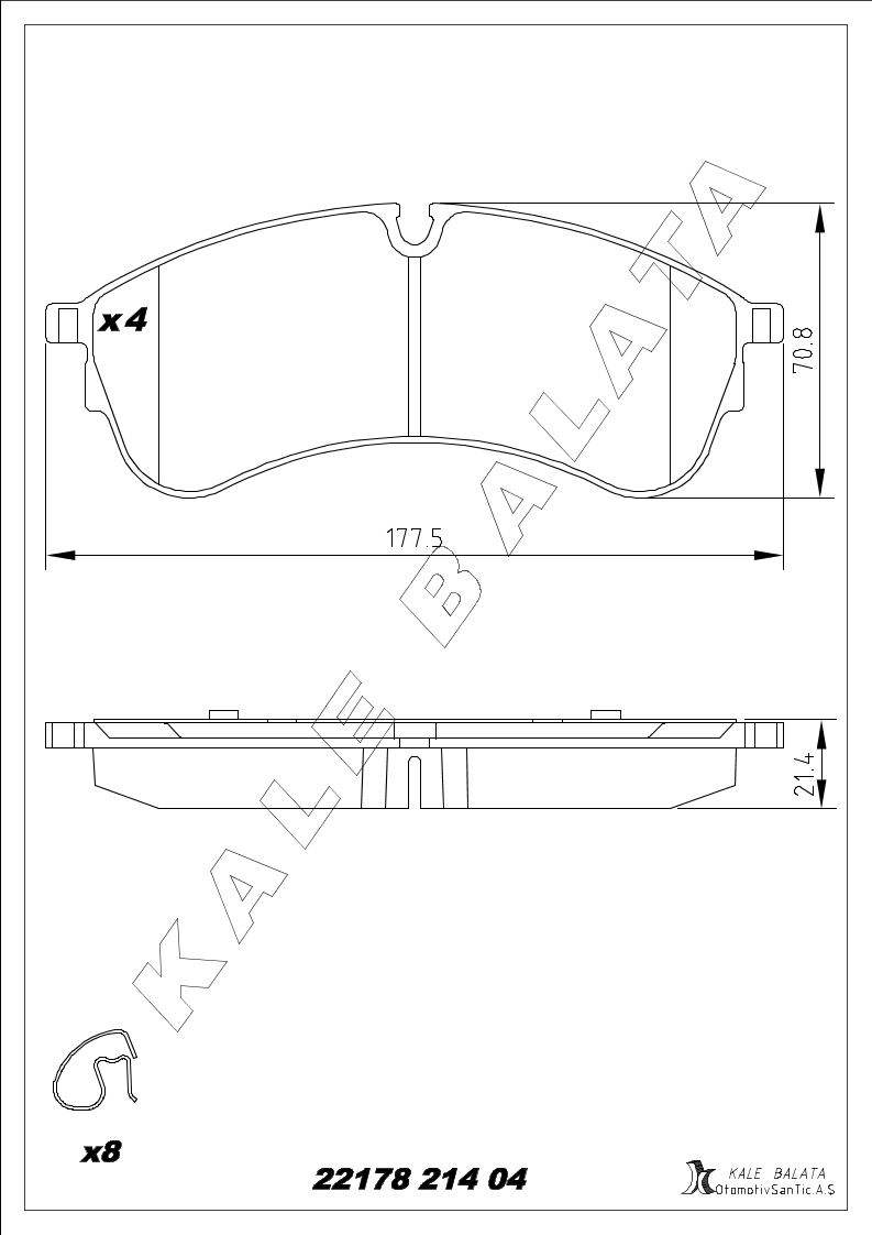 DISK BALATA ON CIFT TEKER