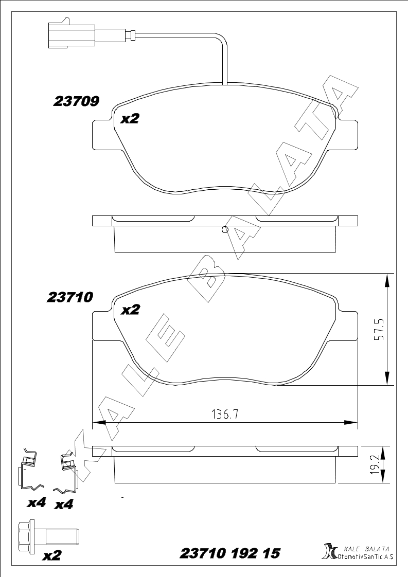 ON DISK BALATA MAGIRUS Y.M (2010>) IVECO DAILY III