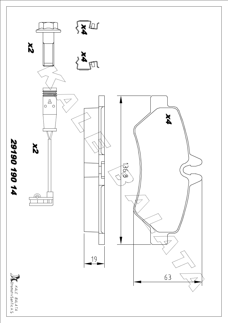 DISK BALATA ARKA TEK TEKER (FISLI)