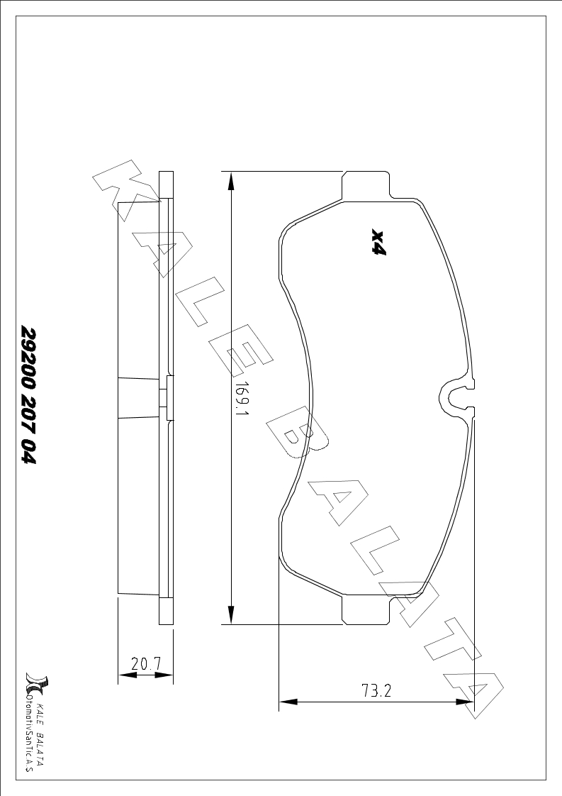 DISK BALATA ON CIFT TEKER 5 TONLUK