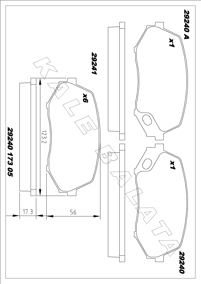 DISK BALATA ON CIFT KALIPER (KUTUDA 8 ADET) 