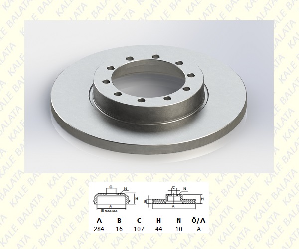 FREN DISK ARKA DUZ (284mm)