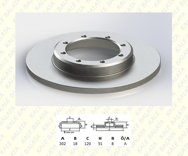 FREN DISK ARKA DUZ (302mm)