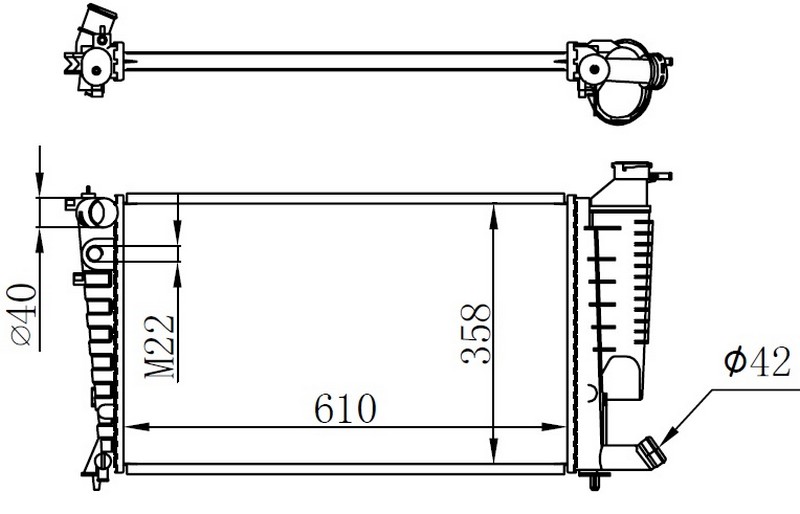 RADYATOR ( SEGMANLI ) P.306-XSARA-ZX-KLIMALI