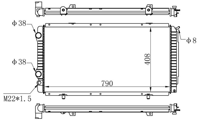 RADYATOR BREYZING BOXER-JMPR-DUCATO 2.2HDI 06>