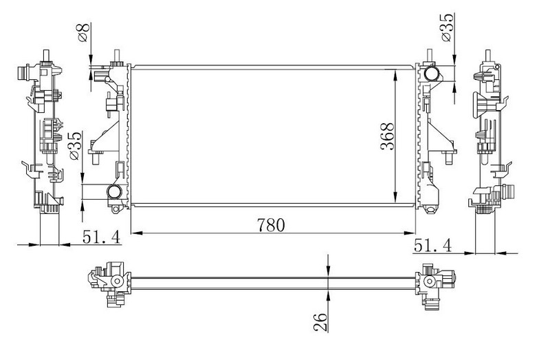 SU RADYATOR+AC brezing BOXER JUMPER DUCATO 06>