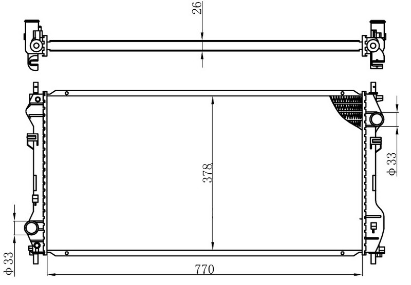 RADYATOR (BRAZING) TRANSIT V.362 2.2 CUSTOM 12>