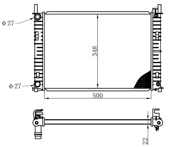 RADYATOR Brazing FIESTA 1.4 TDCI 02>