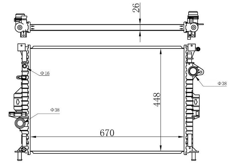 RADYATOR ( Brazing ) MONDEO 1.6/2.0TDCI 07>14